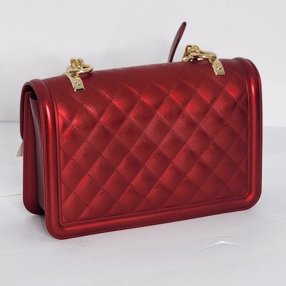Caleesa Quilted Wine Red Crossbody Jelly Women's Rectangle Shoulder Purse - Picture 5 of 6